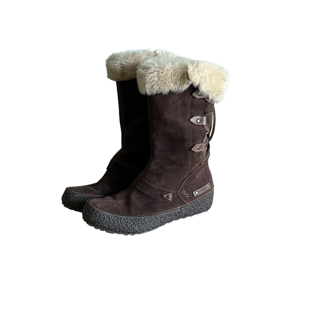 Tecnica Winter Snow Boots Women's 8 Brown Lace Up‎ Sherpa Lined